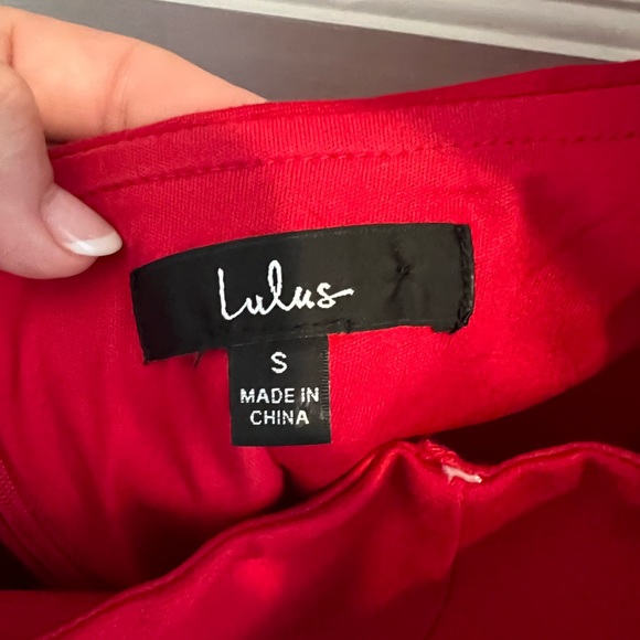 Lulu Undeniable Attraction Red Cutout Bodycon Mini Dress -Size Small - Picture 3 of 5